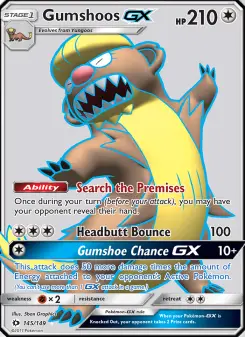 Pokémon-Karte Gumshoos GX 145/149