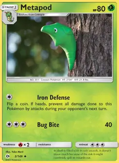 Pokémon-Karte Metapod 002/149