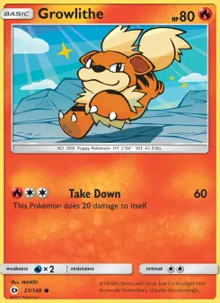 Pokémon-Karte Growlithe 021/149