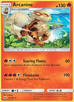 Pokémon-Karte Arcanine 022/149