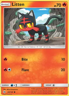 Pokémon-Karte Litten 024/149
