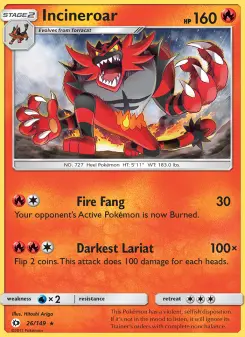 Pokémon-Karte Incineroar 026/149