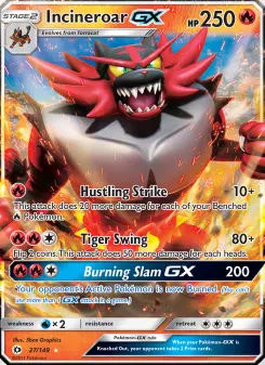 Pokémon-Karte Incineroar GX 027/149
