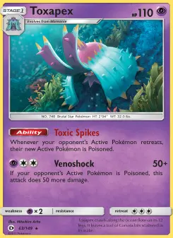 Pokémon-Karte Toxapex 063/149