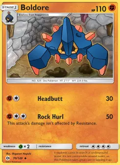 Pokémon-Karte Boldore 070/149