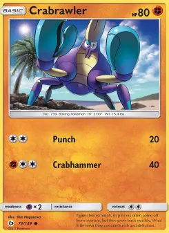 Pokémon-Karte Crabrawler 072/149