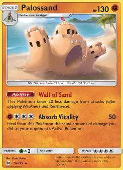 Pokémon-Karte Palossand 075/149
