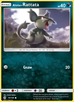 Pokémon-Karte Alolan Rattata 076/149