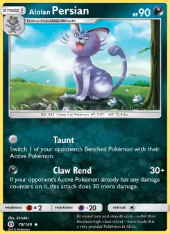 Pokémon-Karte Alolan Persian 079/149