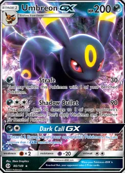 Pokémon-Karte Umbreon GX 080/149
