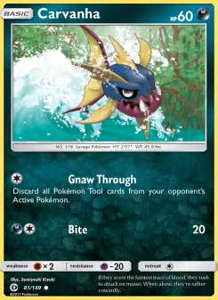 Pokémon-Karte Carvanha 081/149