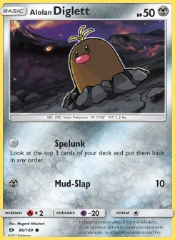Pokémon-Karte Alolan Diglett 086/149