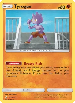 Pokémon-Karte Tyrogue 100/214