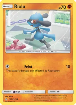 Pokémon-Karte Riolu 102/214