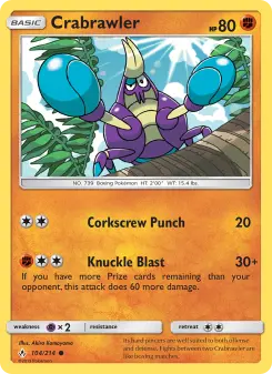 Pokémon-Karte Crabrawler 104/214