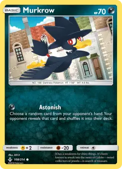 Pokémon-Karte Murkrow 108/214