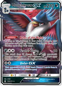 Pokémon-Karte Honchkrow GX 109/214