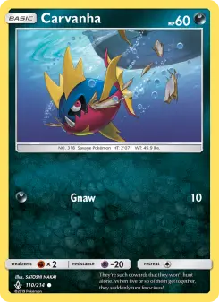 Pokémon-Karte Carvanha 110/214