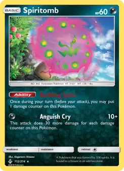 Pokémon-Karte Spiritomb 112/214