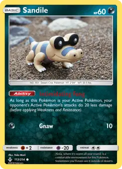Pokémon-Karte Sandile 113/214