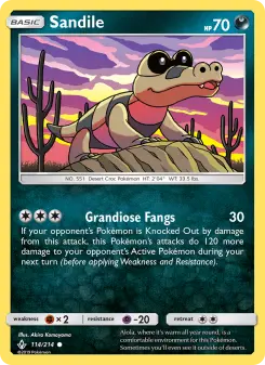 Pokémon-Karte Sandile 114/214