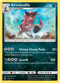 Pokémon-Karte Krookodile 116/214