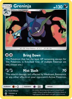 Pokémon-Karte Greninja 117/214