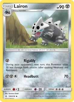 Pokémon-Karte Lairon 124/214