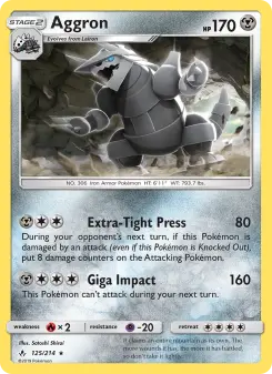 Pokémon-Karte Aggron 125/214