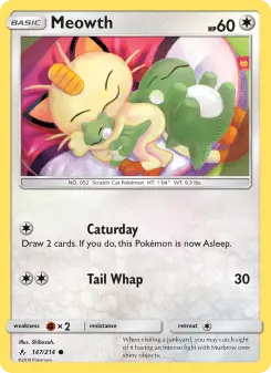 Pokémon-Karte Meowth 147/214