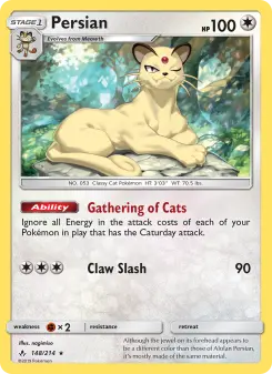 Pokémon-Karte Persian 148/214