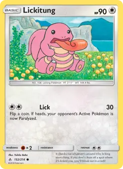 Pokémon-Karte Lickitung 152/214