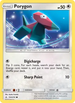 Pokémon-Karte Porygon 154/214