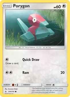 Pokémon-Karte Porygon 155/214