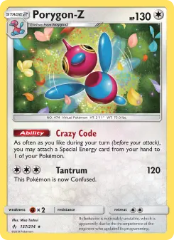 Pokémon-Karte Porygon-Z 157/214