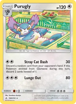 Pokémon-Karte Purugly 160/214