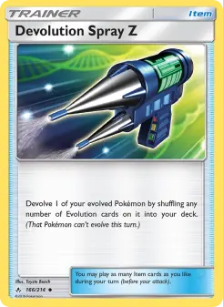 Pokémon-Karte Devolution Spray Z 166/214