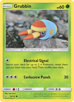 Pokémon-Karte Grubbin 018/214