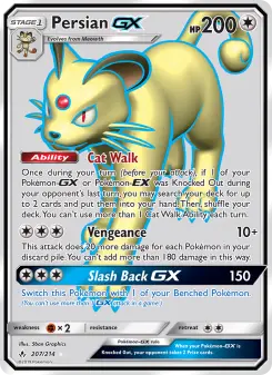 Pokémon-Karte Persian GX 207/214