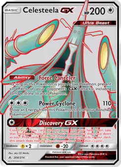 Pokémon-Karte Celesteela GX 208/214