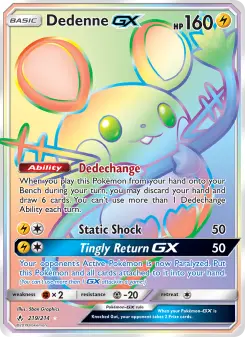 Pokémon-Karte Dedenne GX 219/214