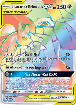 Pokémon-Karte Lucario & Melmetal GX 224/214