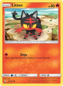 Pokémon-Karte Litten 026/214