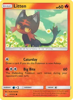 Pokémon-Karte Litten 027/214
