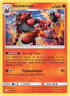 Pokémon-Karte Incineroar 029/214