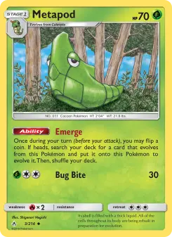 Pokémon-Karte Metapod 003/214