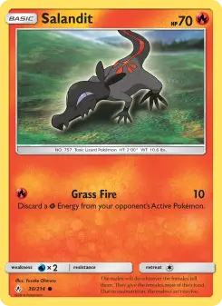 Pokémon-Karte Salandit 030/214