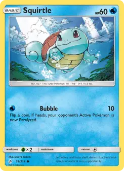 Pokémon-Karte Squirtle 033/214
