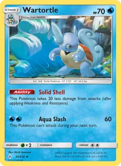 Pokémon-Karte Wartortle 034/214