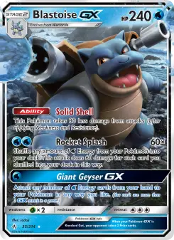 Pokémon-Karte Blastoise GX 035/214
